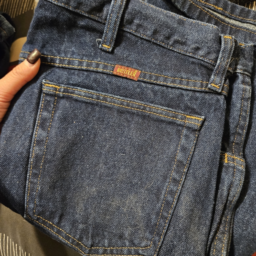Rustler Men's Dark Blue Relaxed Jeans